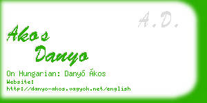 akos danyo business card